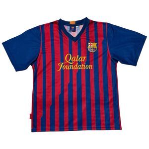 FC Barcelona Messi 10 Jersey 2011-12 Qatar Foundation FCB Official NWT M Soccer